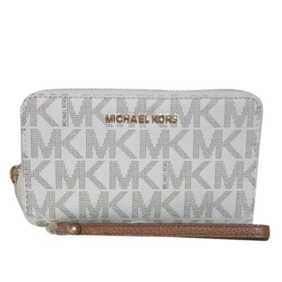 Michael Kors Handbags - Michael Kors Van/Acorn IPhone Wristlet Wallet